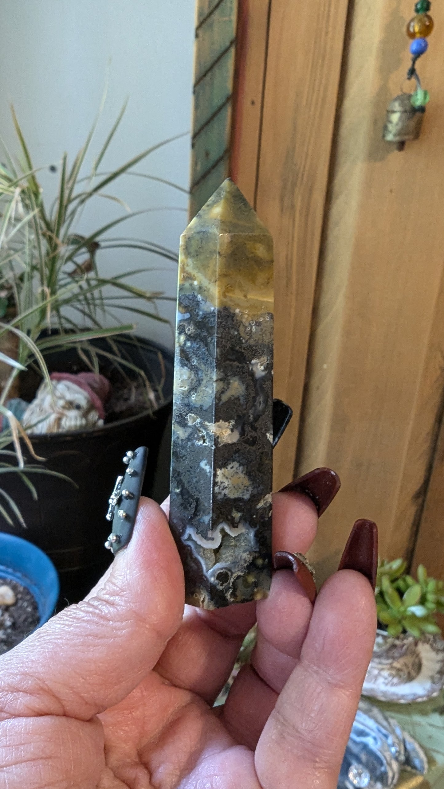 Galaxy Agate Energy Tower - Strength, Protection, Courage