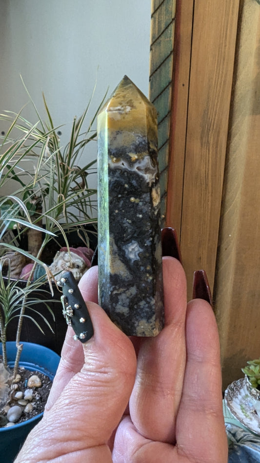 Galaxy Agate Energy Tower - Strength, Protection, Courage