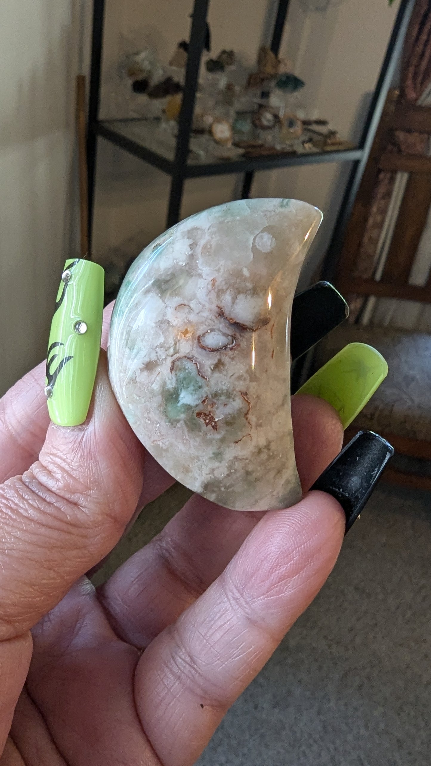 Flower Agate Moon - NEW BEGINNINGS, GROWTH, TRANSFORMATION