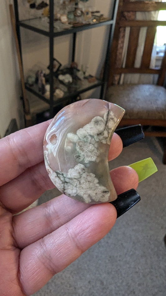 Flower Agate Moon - NEW BEGINNINGS, GROWTH, TRANSFORMATION