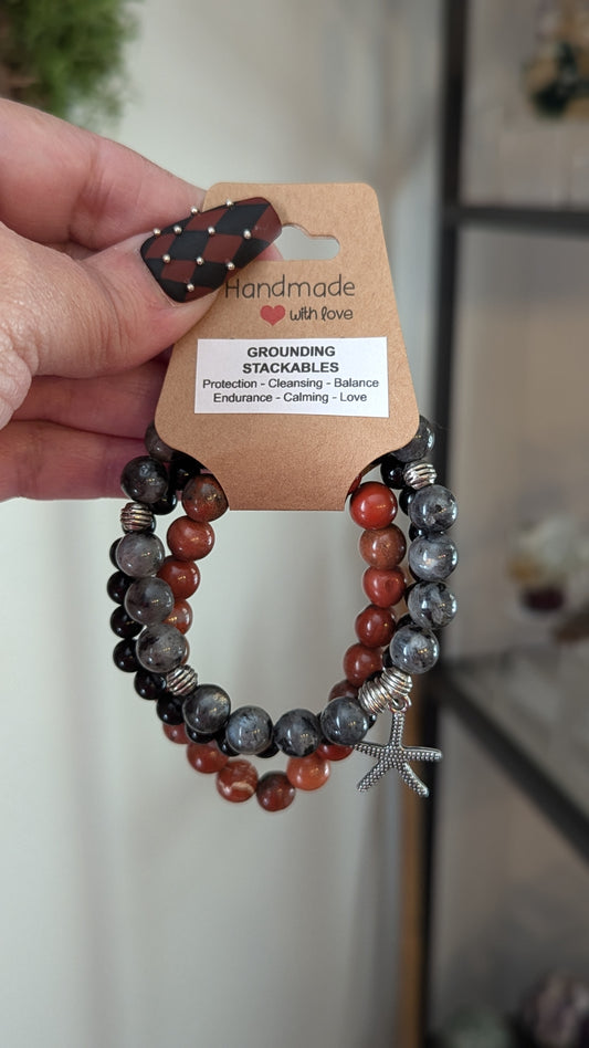 Grounding Stackable Bracelet Set