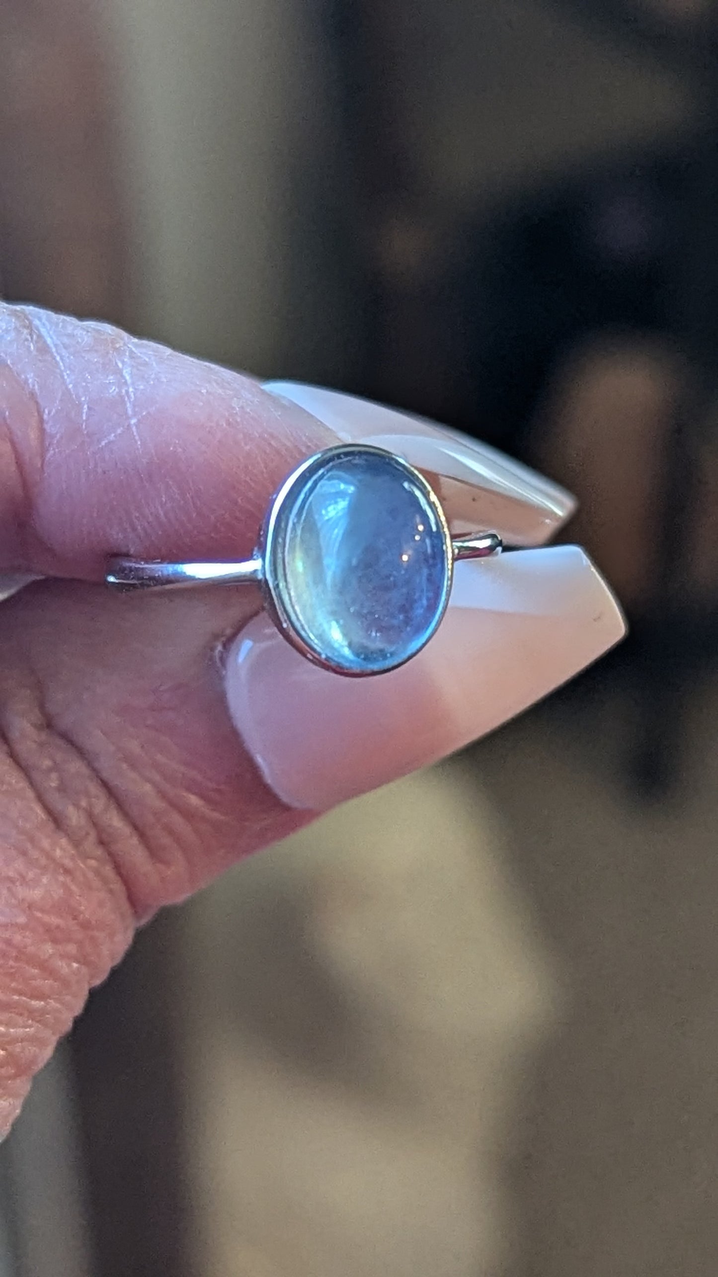 Aquamarine Adjustable Ring - PEACE, INSPIRATION, GROWTH