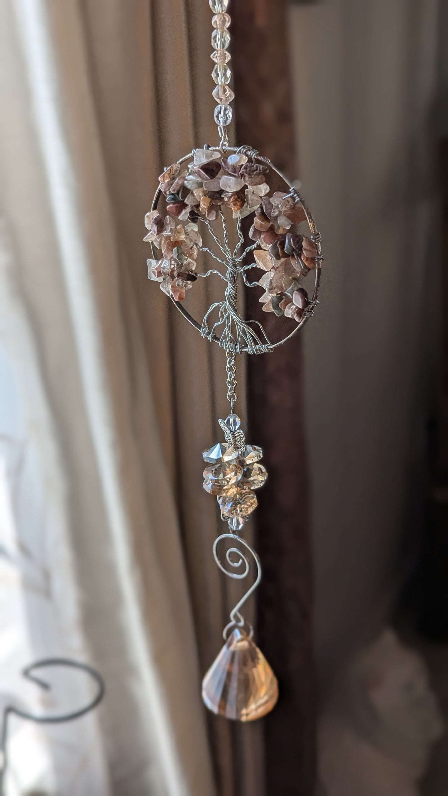 Suncatcher (Tree of Life) - Rutilated Quartz