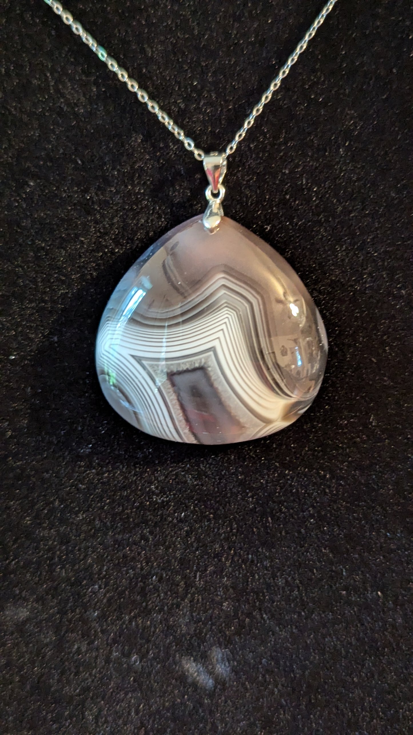 Agate Necklace (Sterling Silver) - COURAGE, STRENGTH, PROTECTION