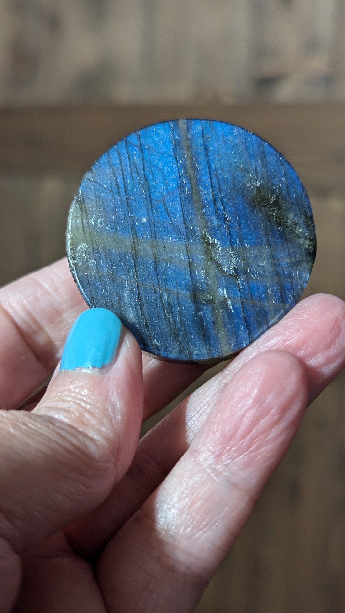 Labradorite Sun/Moon Disk - STRENGTH, TRANFORMATION, INTUITION