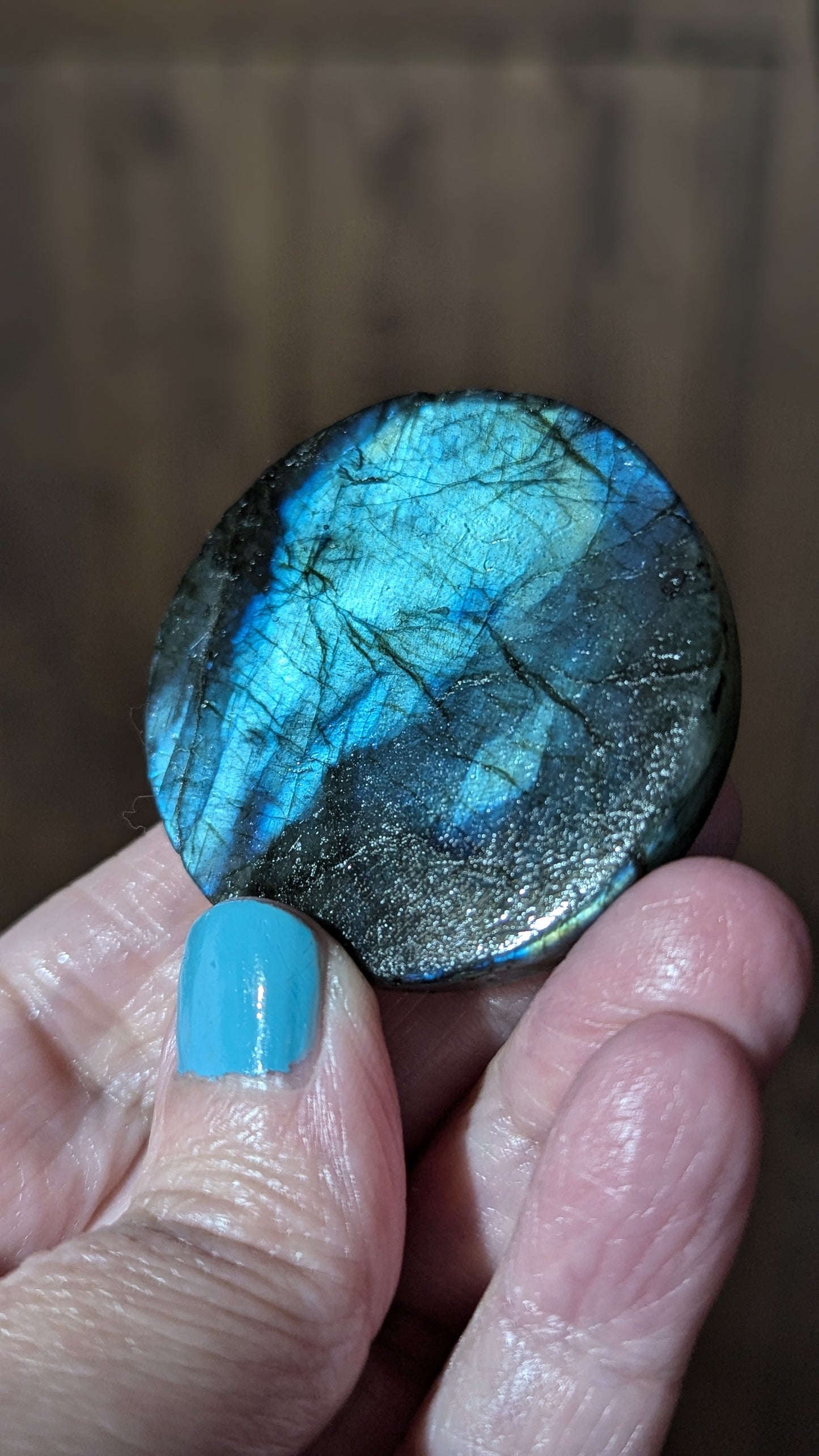 Labradorite Sun/Moon Disk - STRENGTH, TRANFORMATION, INTUITION