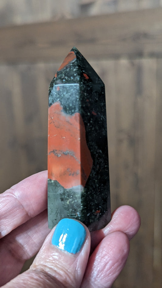 African Bloodstone Energy Tower - ALIGNMENT, PURIFICATION, GOOD FORTUNE