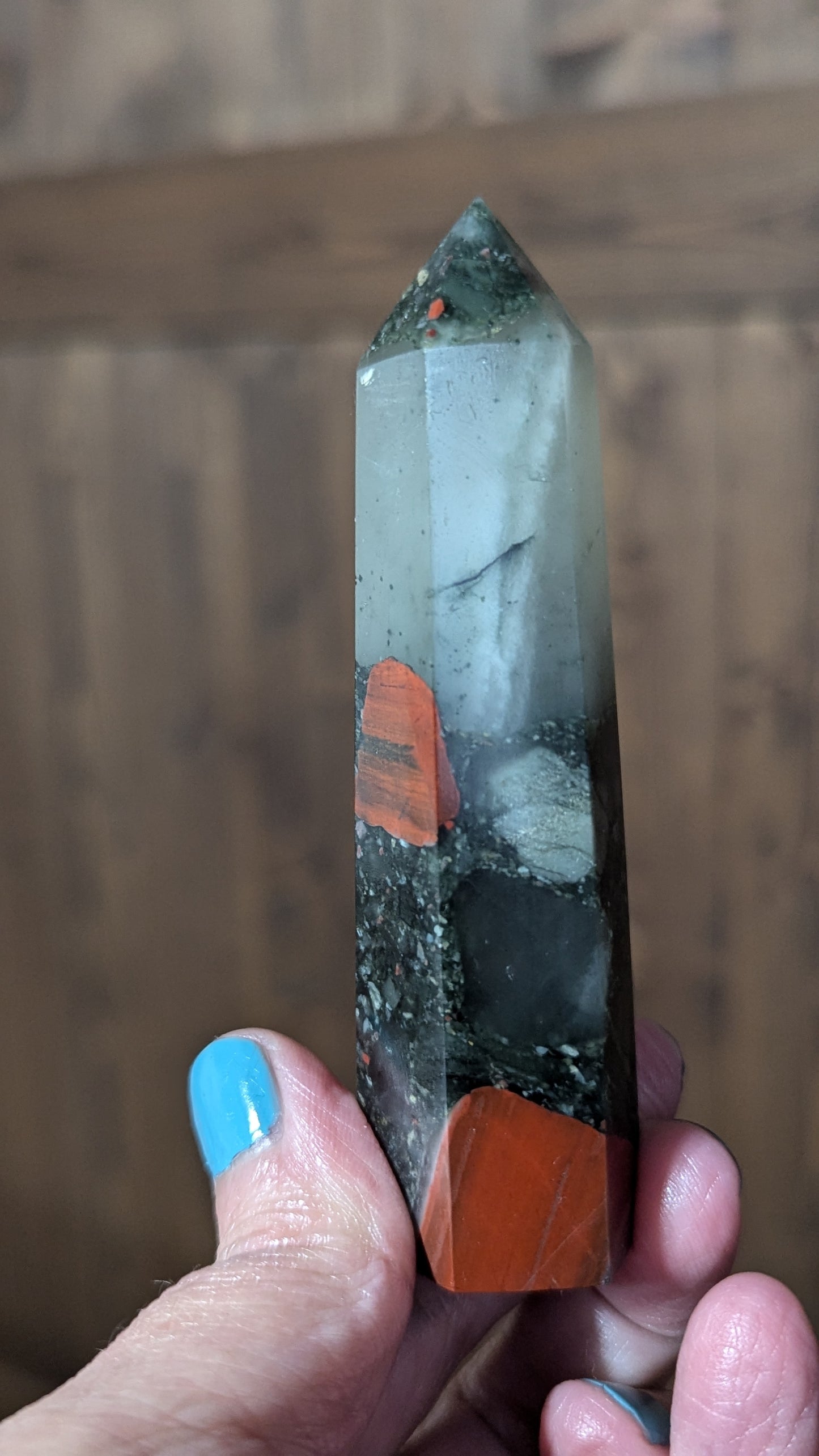 African Bloodstone Energy Tower - ALIGNMENT, PURIFCATION, GOOD FORTUNE