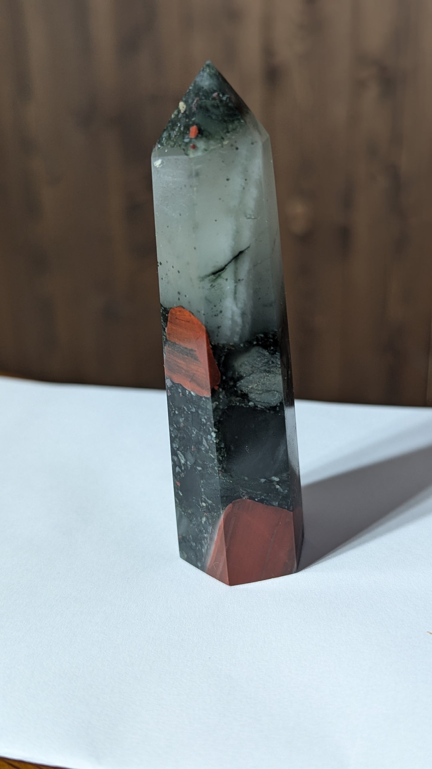 African Bloodstone Energy Tower - ALIGNMENT, PURIFCATION, GOOD FORTUNE