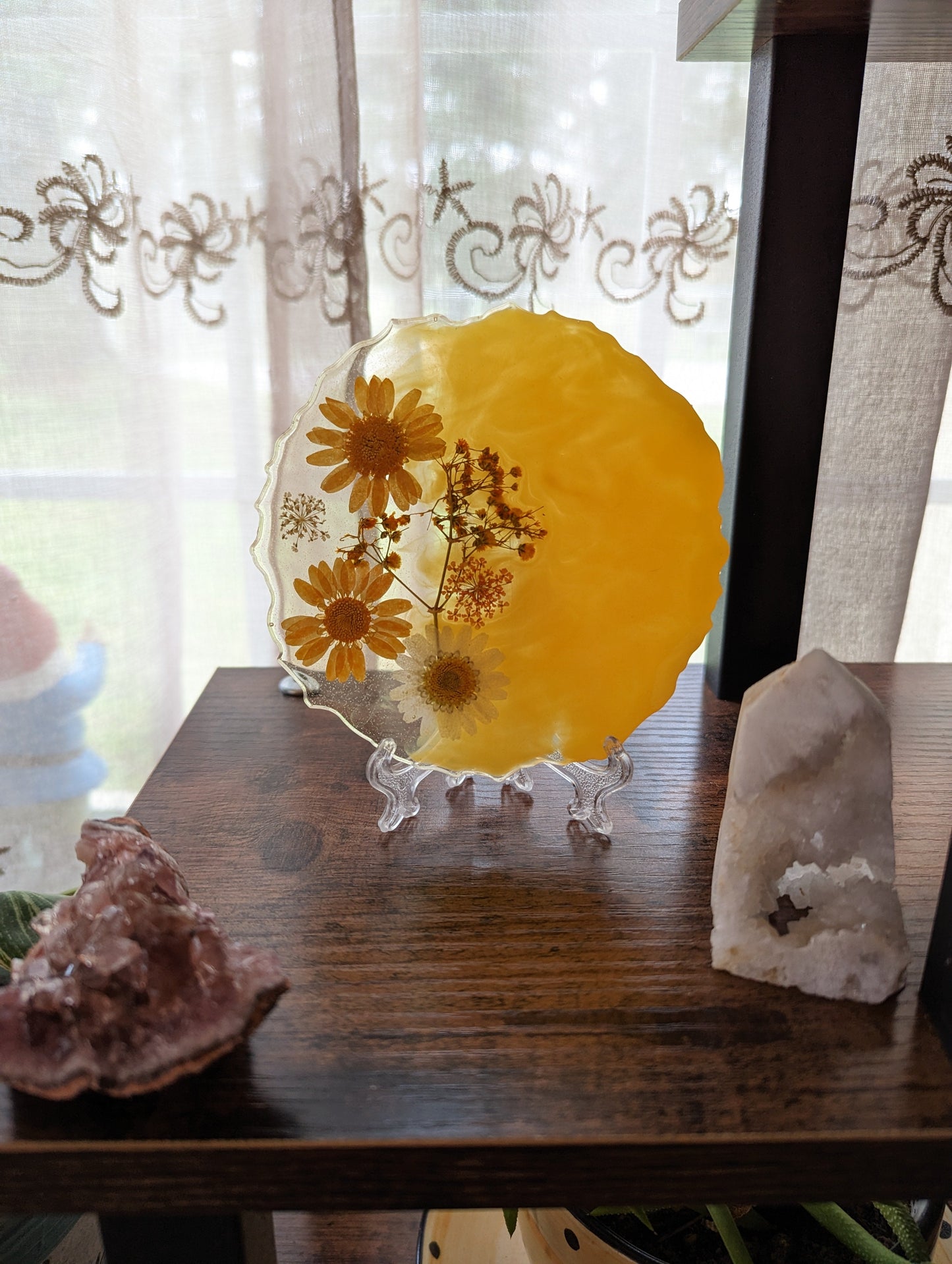 Flower Coaster (1 resin flower coaster)