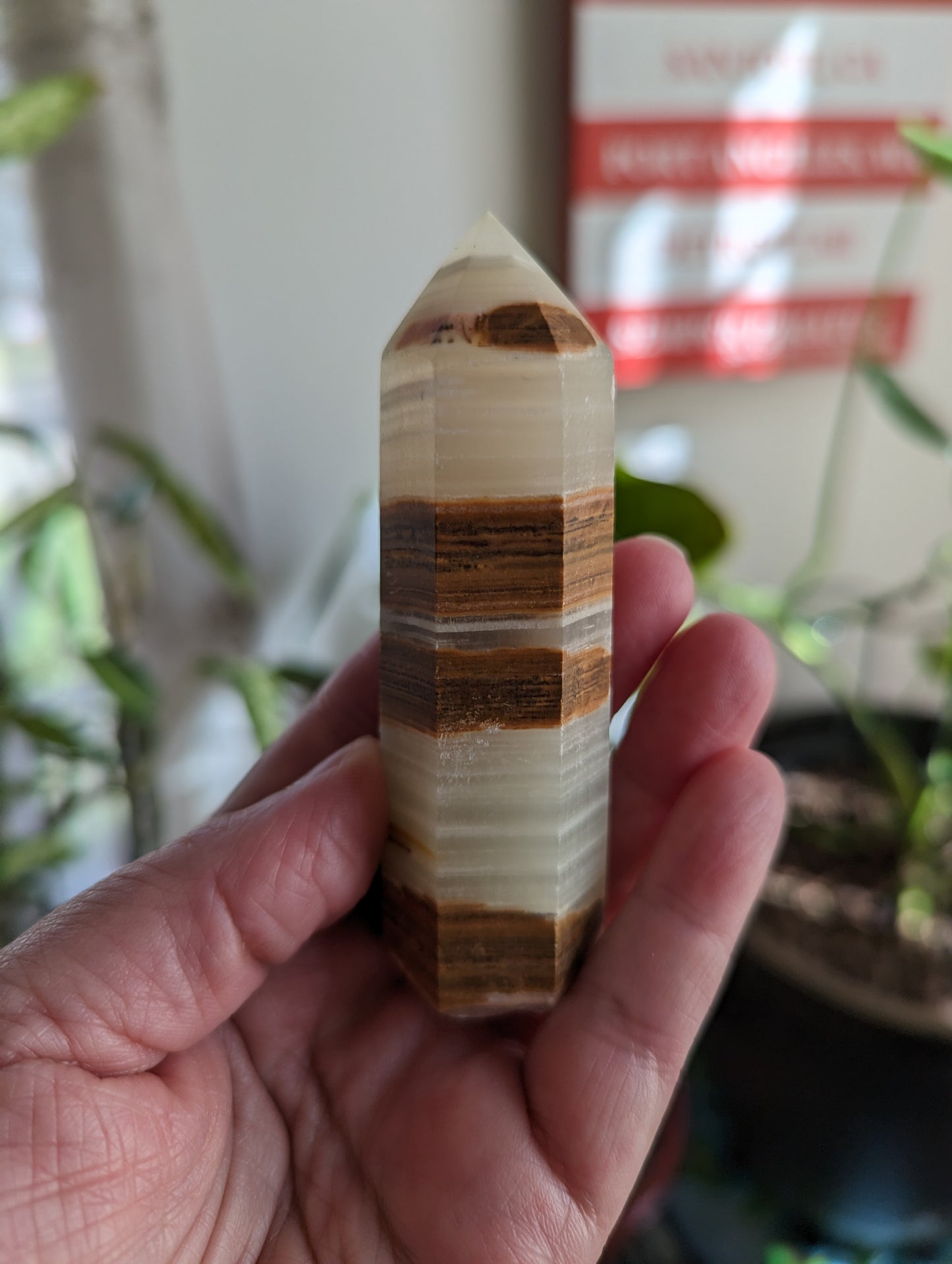 Banded Calcite Tower - CLEANSING, PROTECTION , ENERGY