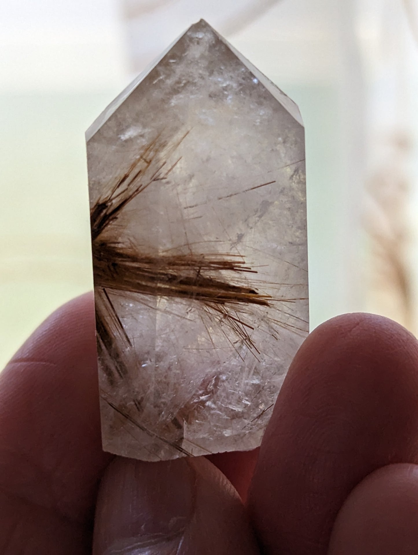 Rutilated Quartz Energy Tower - MANIFEST, DETERMINATION, WELL-BEING