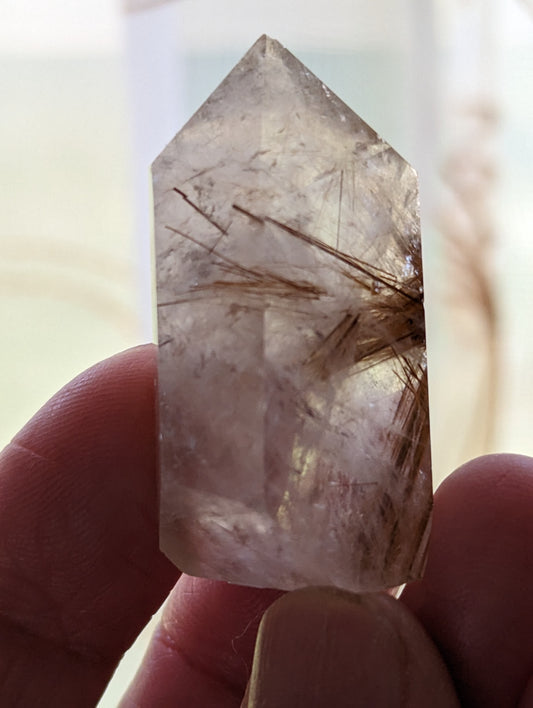 Rutilated Quartz Energy Tower - MANIFEST, DETERMINATION, WELL-BEING