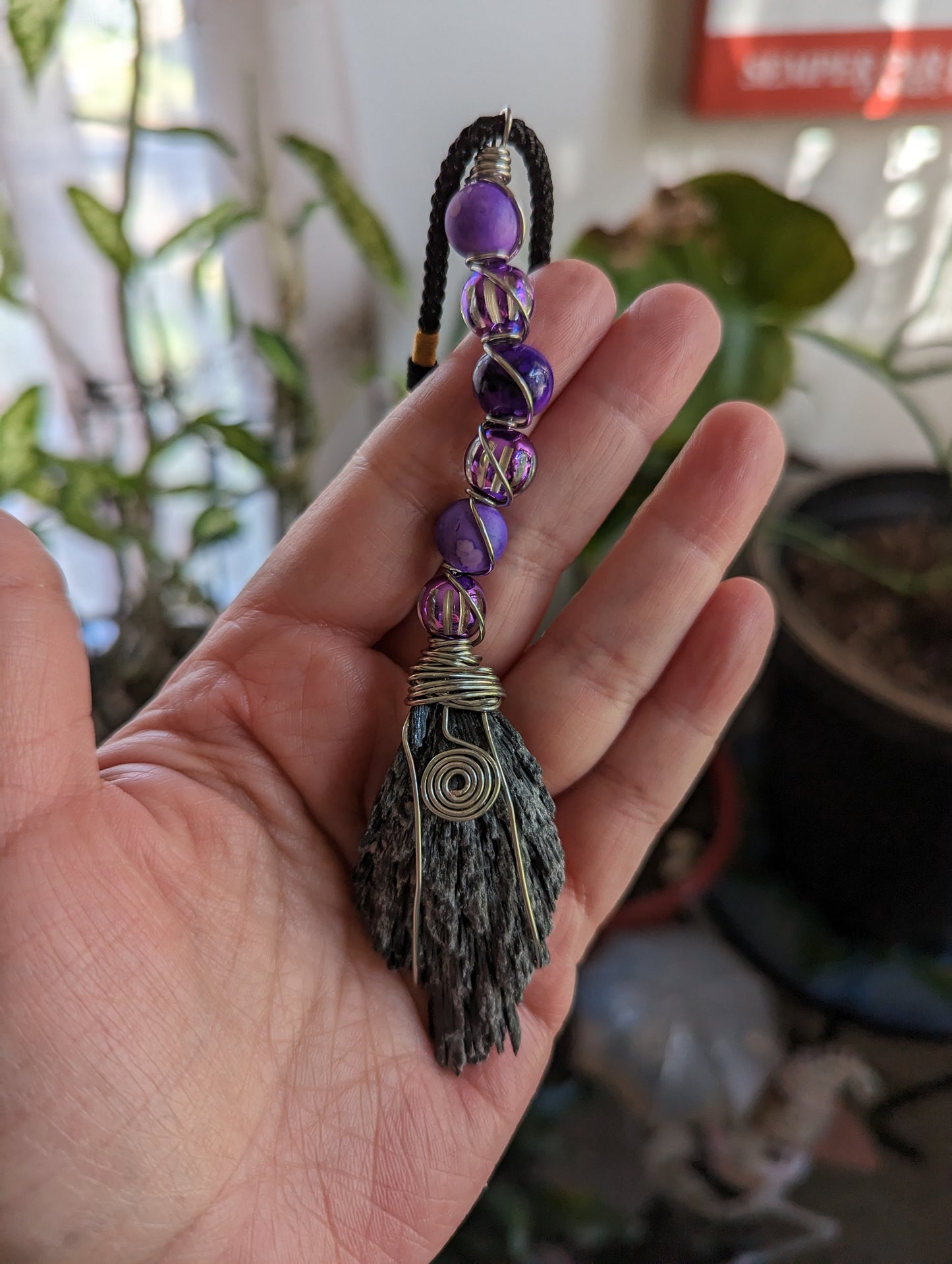 Black Kyanite Witches Broom - STABILITY, GROUNDING