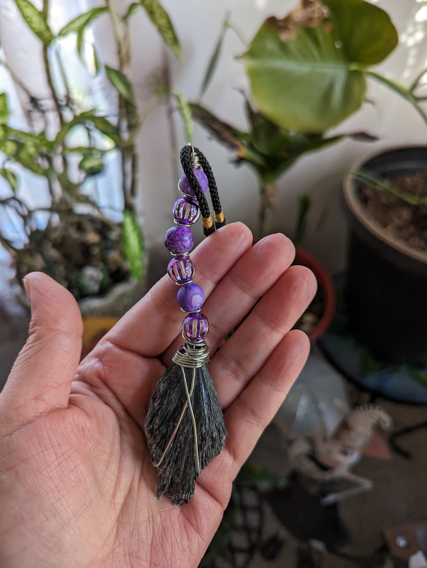 Black Kyanite Witches Broom - STABILITY, GROUNDING