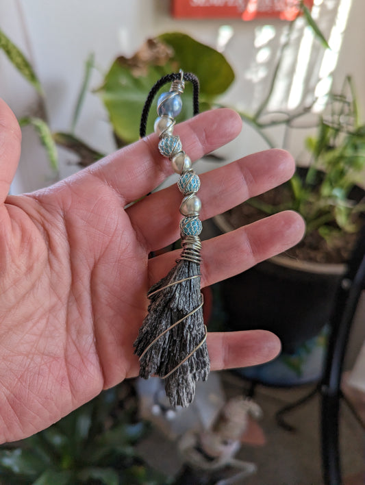 Black Kyanite Witches Broom - STABILITY, GROUNDING