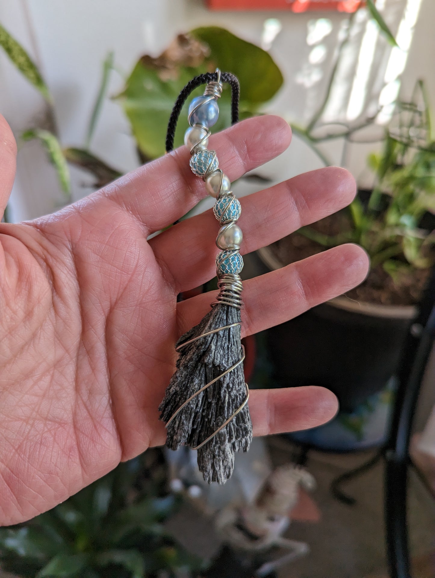 Black Kyanite Witches Broom - STABILITY, GROUNDING