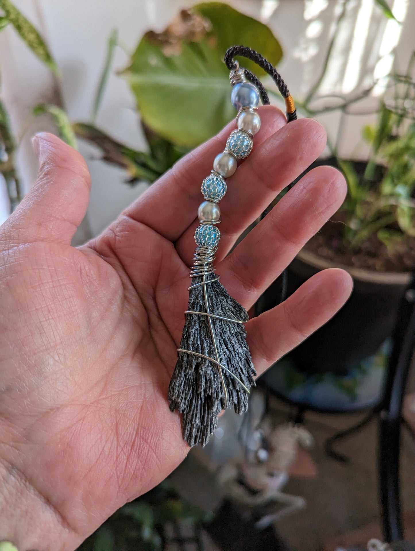 Black Kyanite Witches Broom - STABILITY, GROUNDING