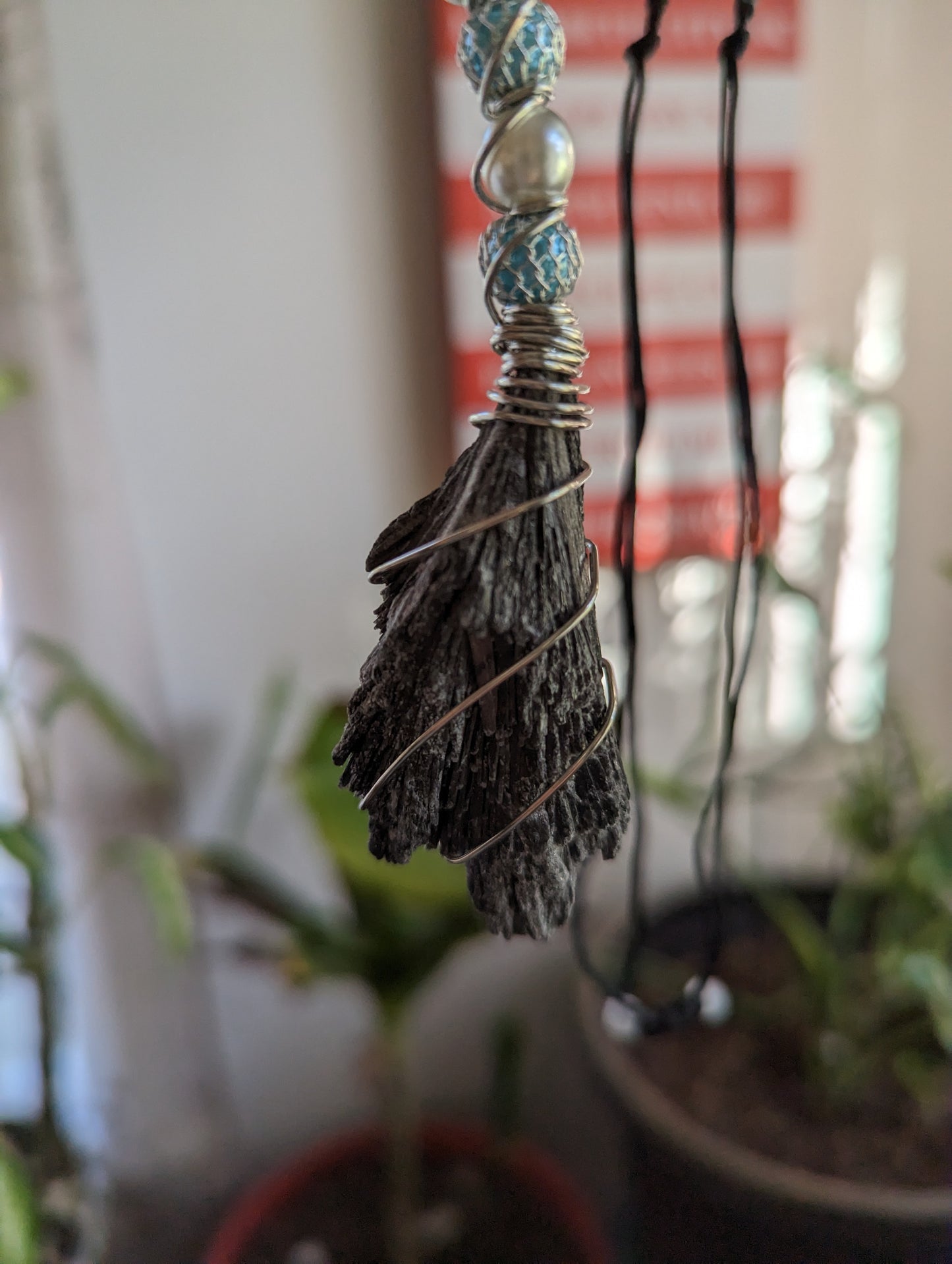 Black Kyanite Witches Broom - STABILITY, GROUNDING