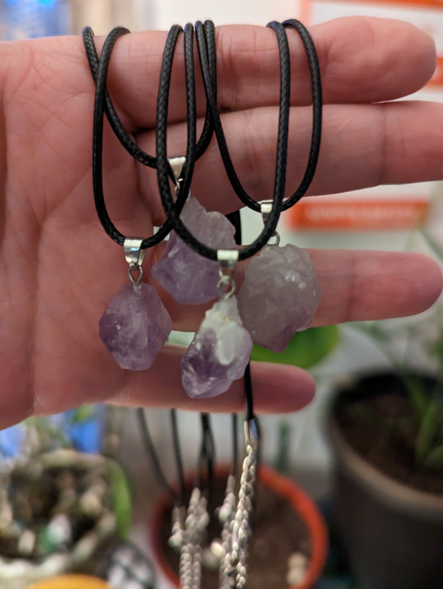 Amethyst (raw) necklace - WISDOM, SPIRITUALITY, CALMING