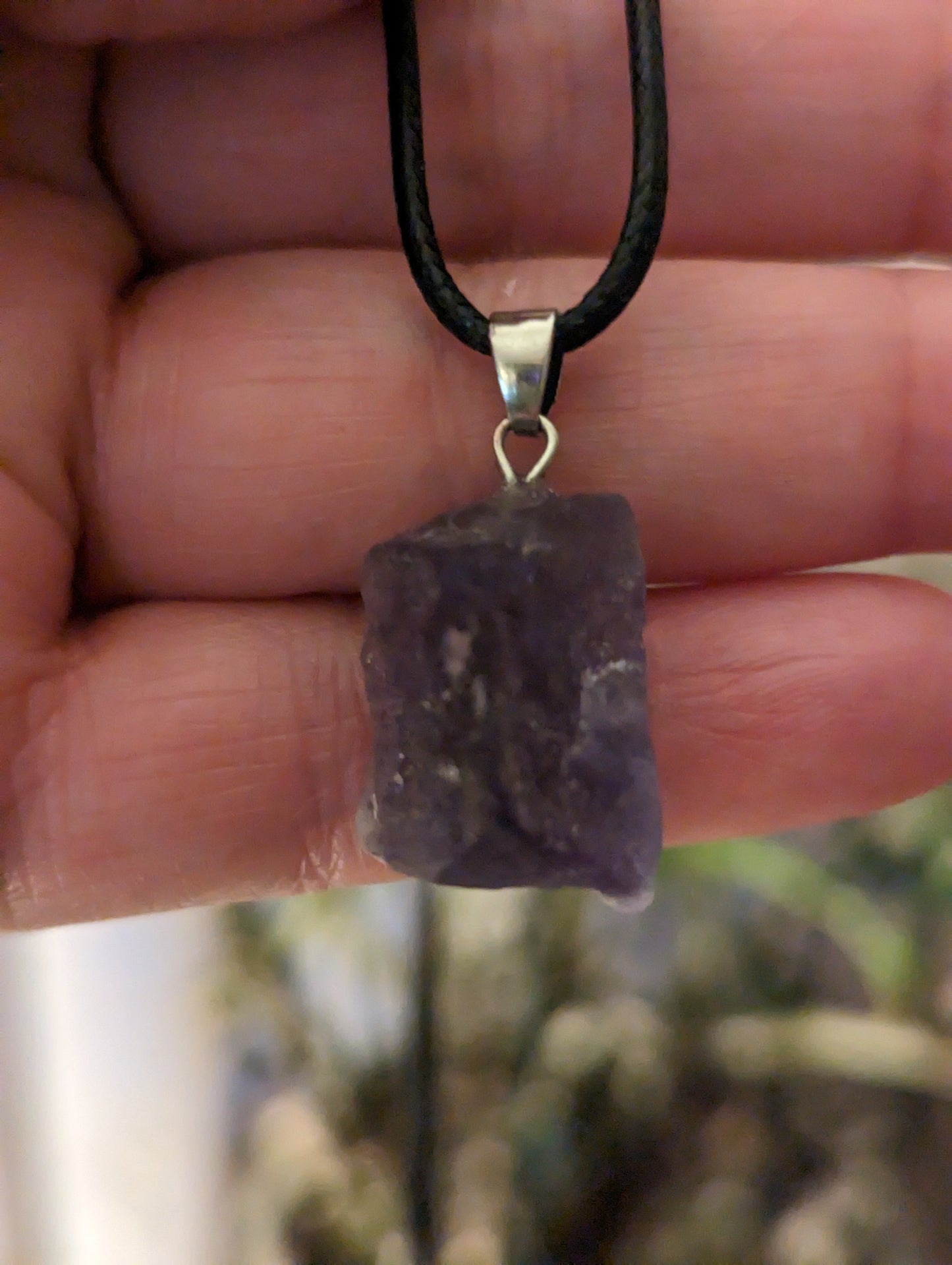 Fluorite Raw Necklace - GROWTH, RE-ENERGIZE- HEALING