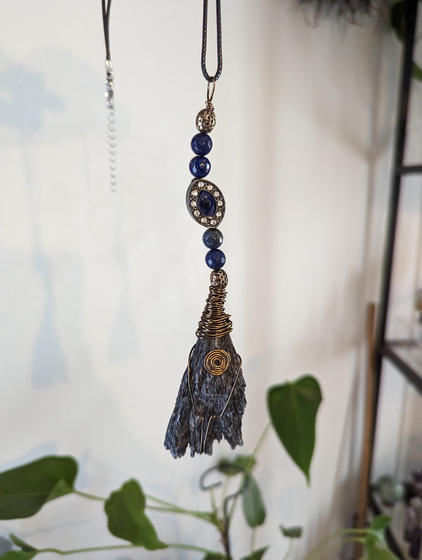 Black Kyanite Witches Broom (Lapis Lazuli) - STABILITY, GROUNDING