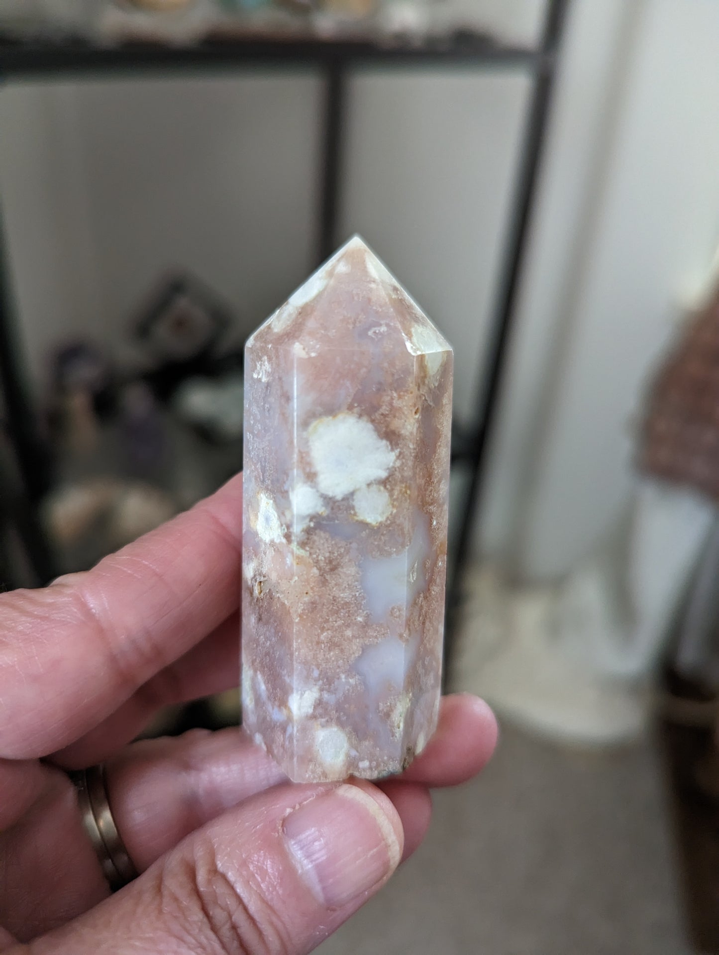 Flower Agate Energy Tower - NEW BEGINNINGS, GROWTH, TRANSFORMATION