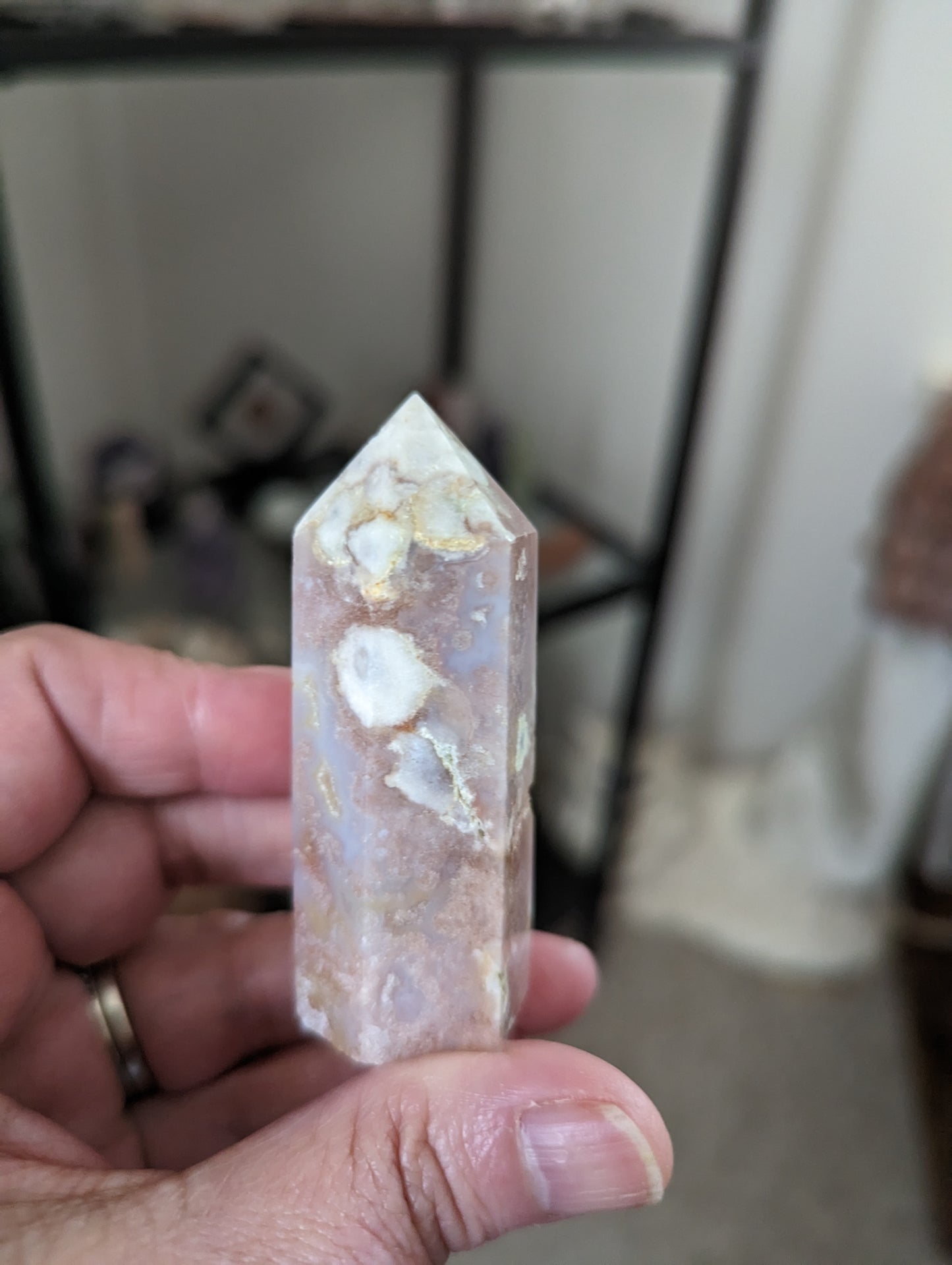 Flower Agate Energy Tower - NEW BEGINNINGS, GROWTH, TRANSFORMATION