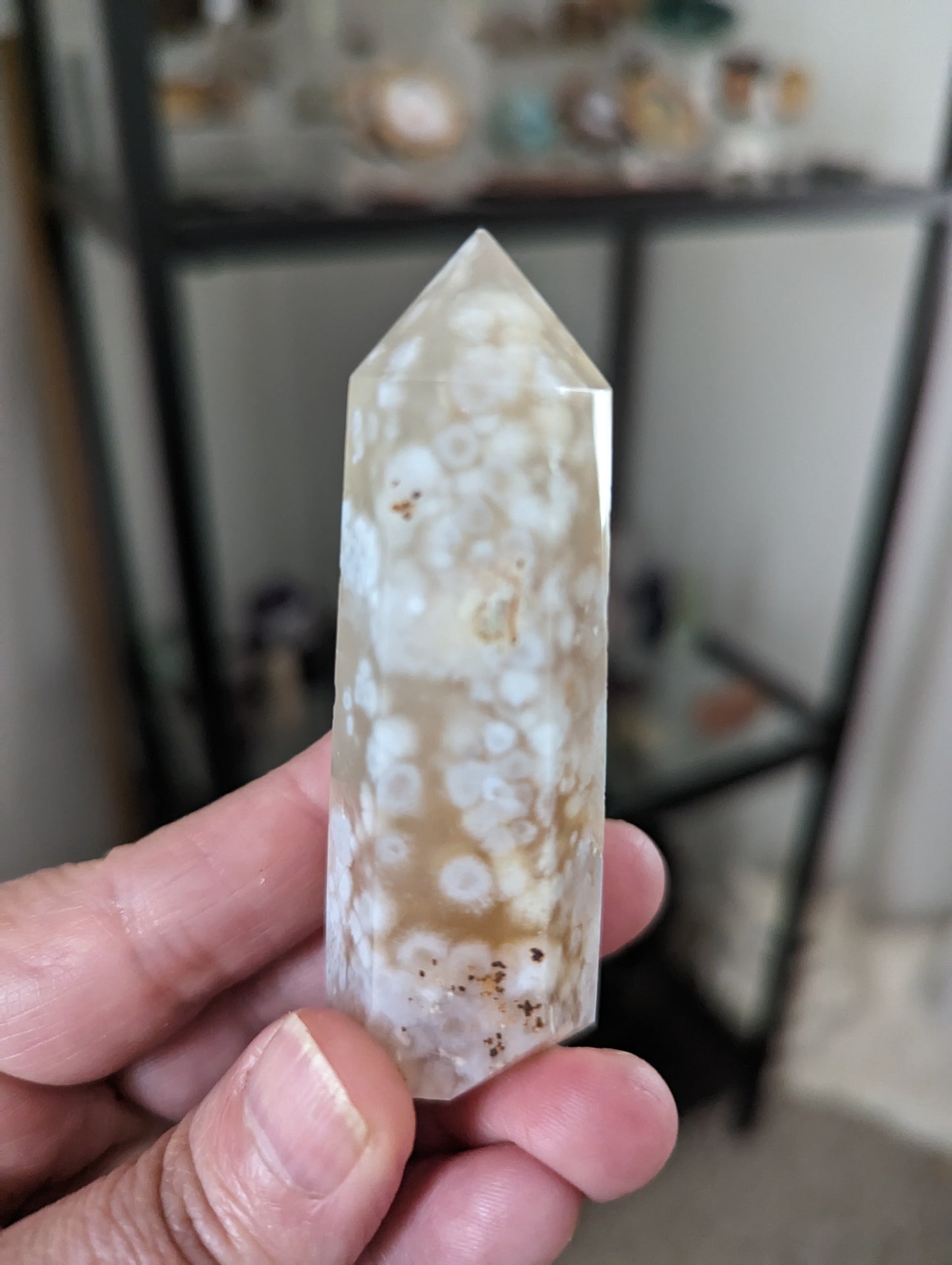 Flower Agate Energy Tower - NEW BEGINNINGS, GROWTH, TRANSFORMATION