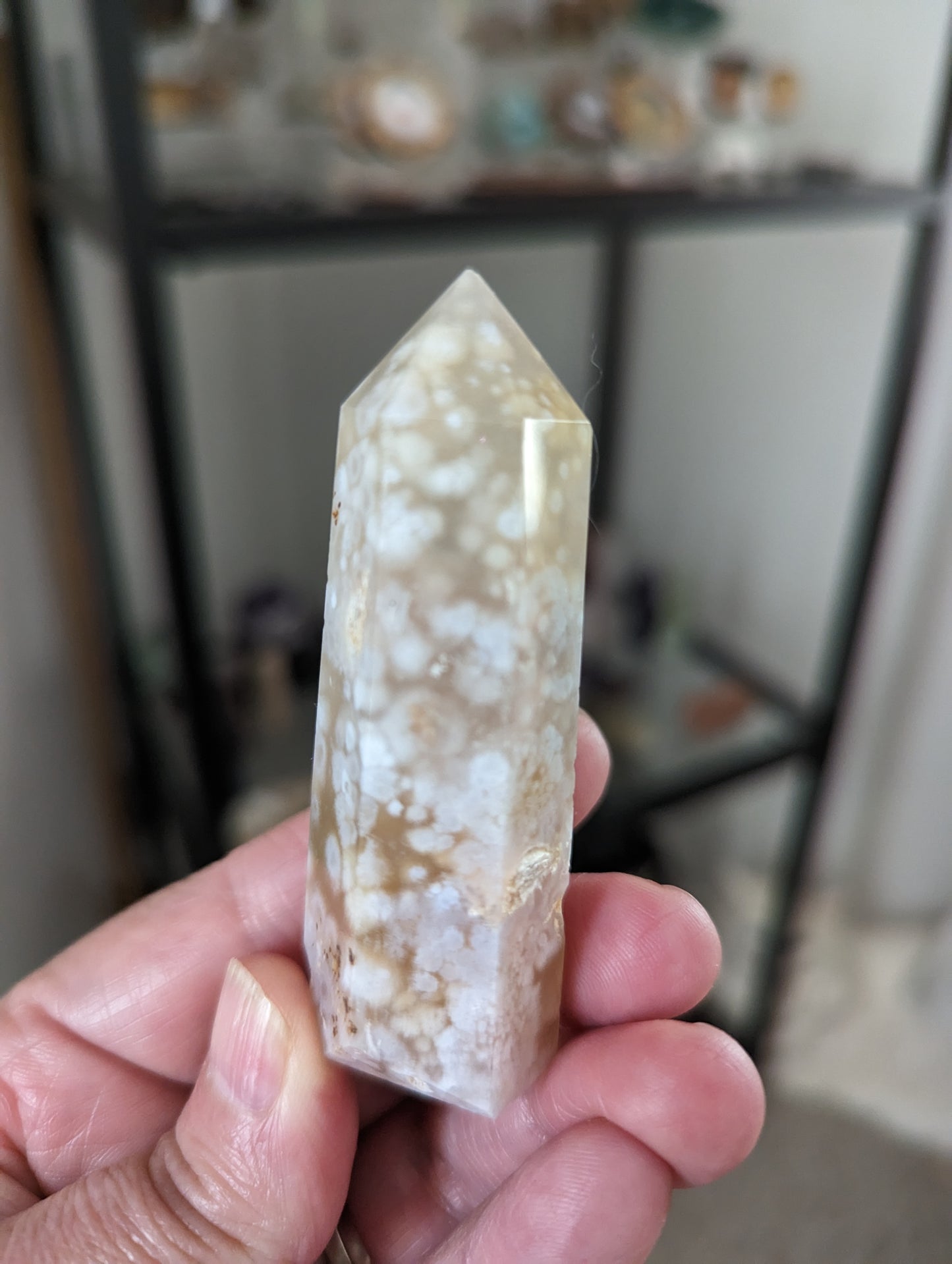 Flower Agate Energy Tower - NEW BEGINNINGS, GROWTH, TRANSFORMATION