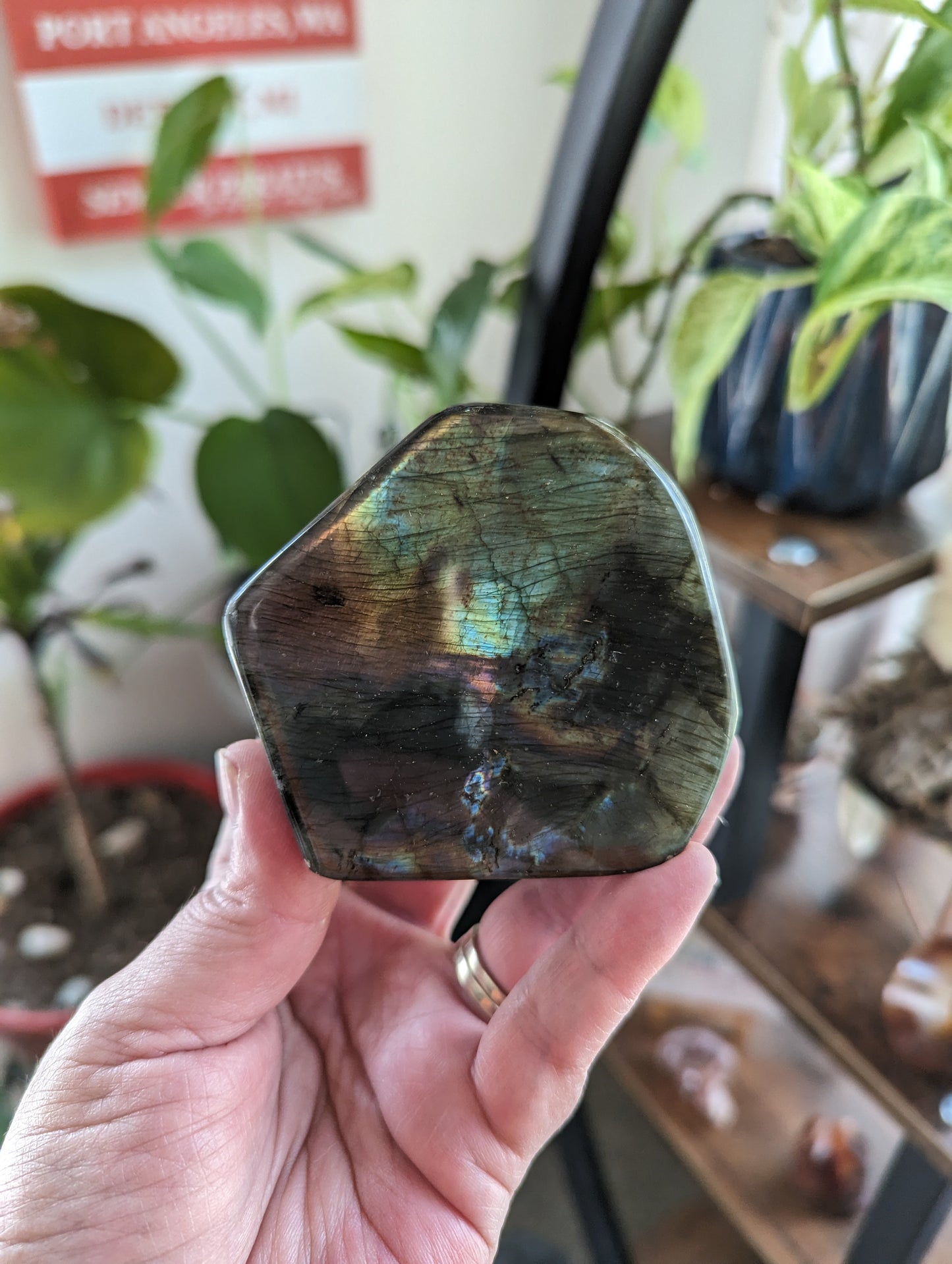 Labradorite Freeform (Madagascar)- STRENGTH, TRANSFORMATION, INTUITION