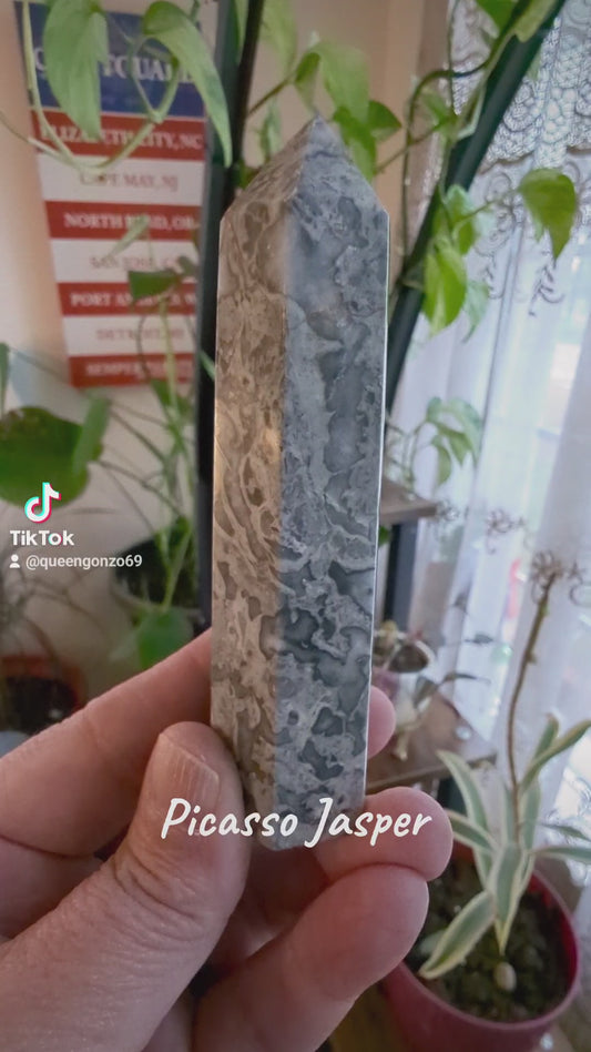 Picasso Jasper Energy Tower - CREATIVITY, UPLIFTING, GROUNDING