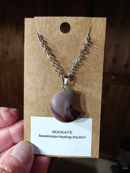 Moon Necklace (Mookaite) - AWARENESS, HEALING, INTUITION