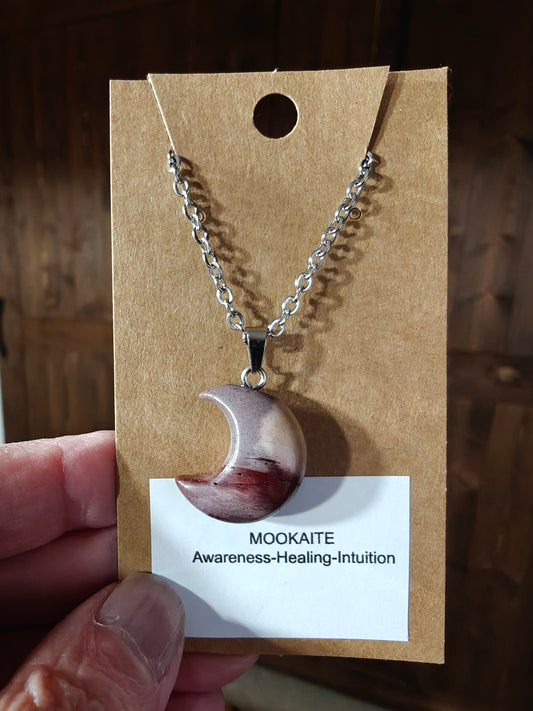 Moon Necklace (Mookaite) - AWARENESS, HEALING, INTUITION