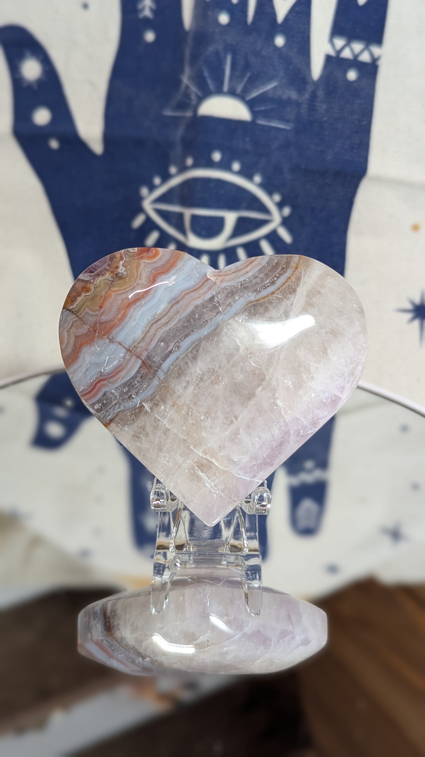 Agate with Amethyst Heart