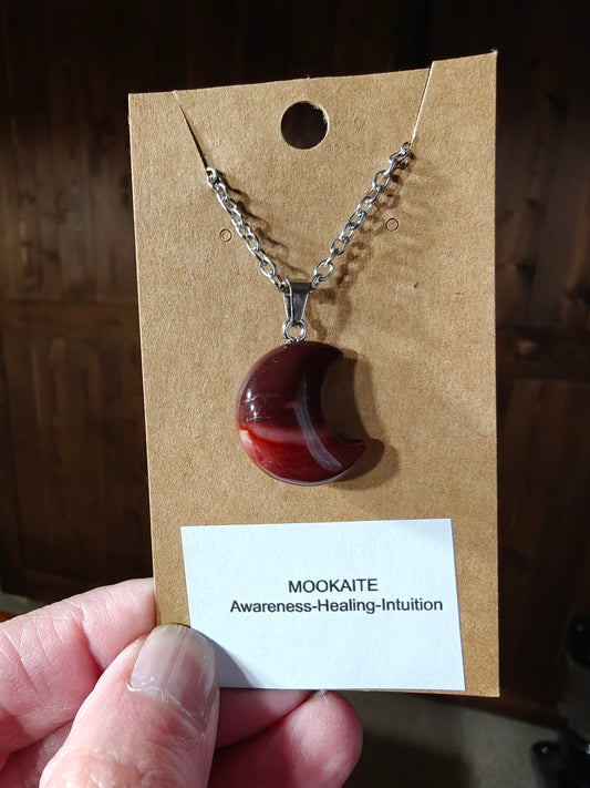 Moon Necklace (Mookaite) - AWARENESS, HEALING, INTUITION