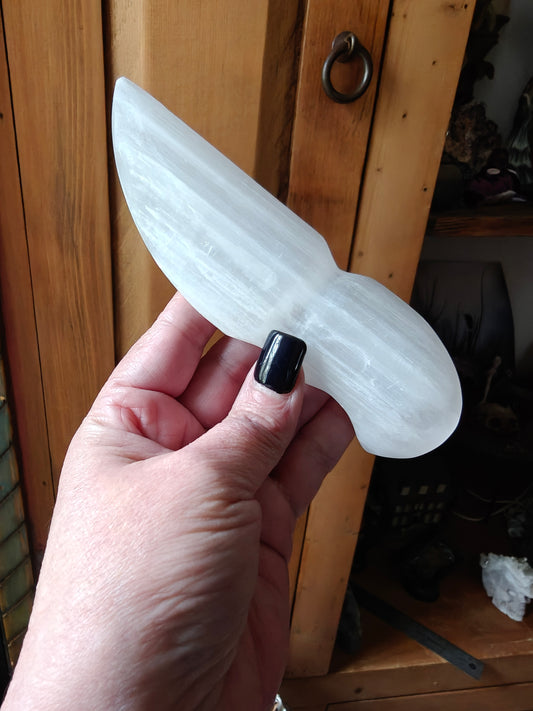 Satin Spar knife - PROTECTION, STRENGTH, HEALING