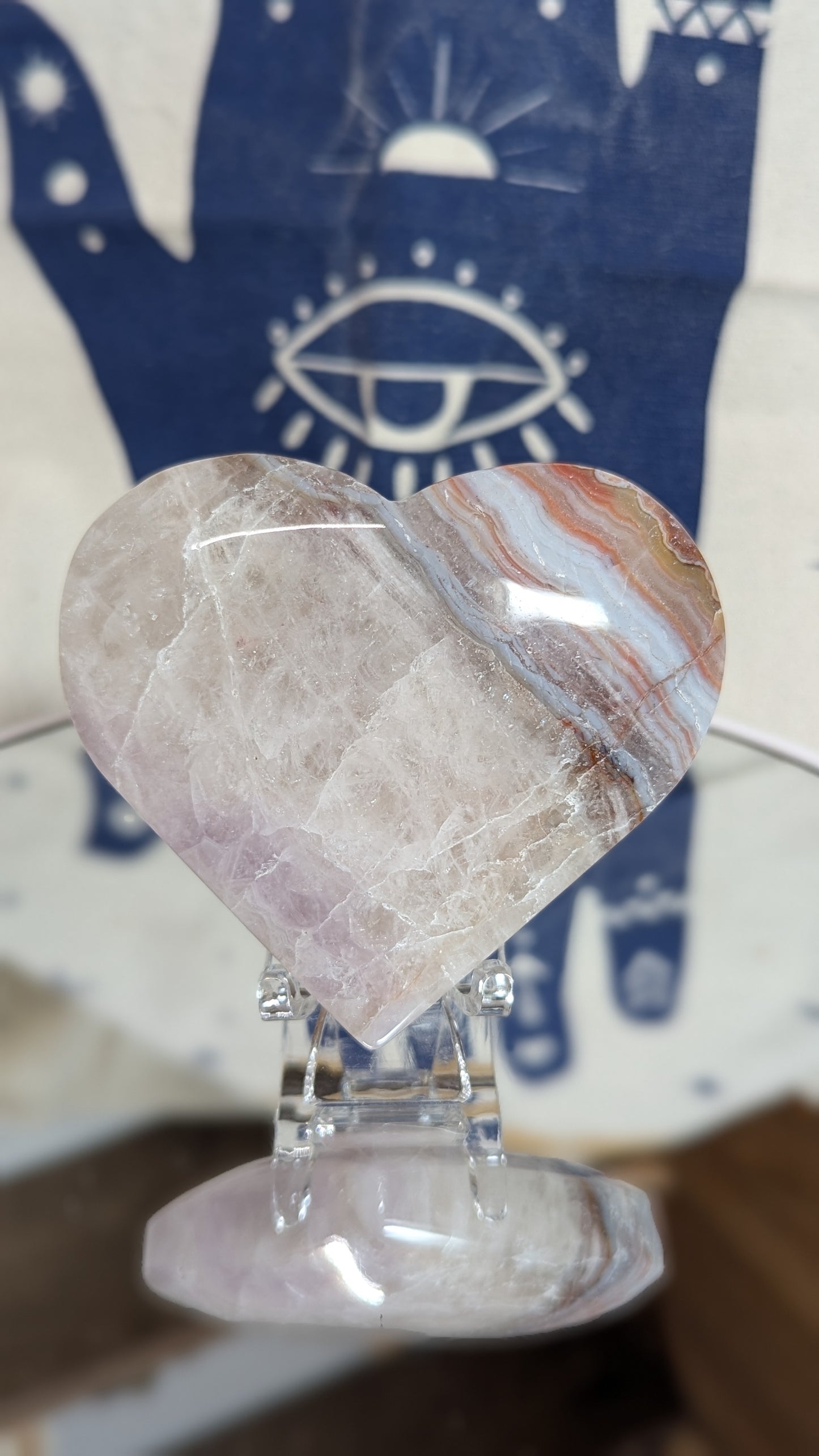 Agate with Amethyst Heart