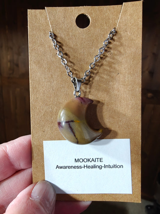 Moon Necklace (Mookaite) - AWARENESS, HEALING, INTUITION